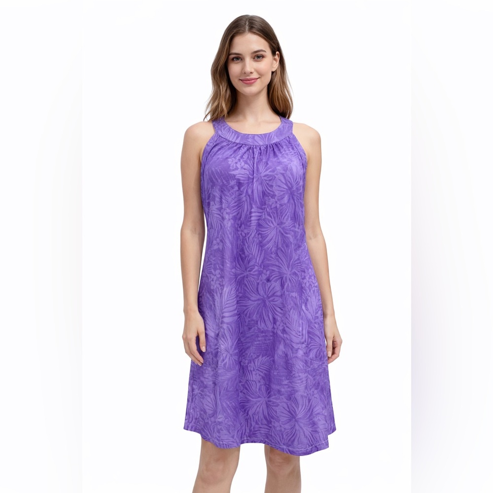 Zeroxposur Women's Soft Stretch Racerback Active Dress Hydrangea - Size M - Picture 1 of 13